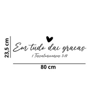 Frase Decorativa Em Tudo Dai Graças Coração em MDF - Inspiração Espiritual para Sua Casa - imagem 2
