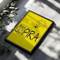 Quadro Decorativo Inspira Não Pira com Moldura Luminosa - Frase Motivacional e Humorística para Sala, Quarto e Escritório - imagem 5