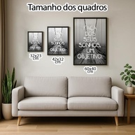 Quadro Decorativo Motivacional - Faça Seus Sonhos Acontecer | Frase Inspiradora para Escritório e Casa - imagem 3