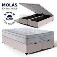 Cama Box Baú Queen com Colchão Ortobom Freedom Molas Ensacadas D33 Pillow - imagem 4