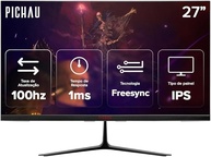 Monitor Gamer Pichau Athen V3 | 27″ | IPS | FHD | 1 ms | 100 Hz | FreeSync | HDMI/VGA | PG-ATH27V3-BL01 - imagem 1