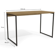 Mesa Escritório Diretor Industrial 1,18m Freijó - imagem 2