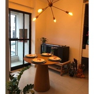 Mesa de Jantar Cone 80cm: Elegância em Freijó - imagem 2