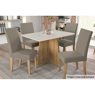 Tampo de Mesa Retangular 80x120cm com Vidro e Madeira Freijó - imagem 2
