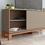 Rack para TV 55 Polegadas com Porta Microrripada Mondrian Freijó - imagem 2