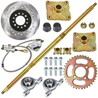 Kit Eixo Traseiro 32" Go Kart ATV - Completo com Cubos e Cilindro Mestre de Freio - imagem 1
