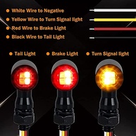 Luzes Traseiras LED Moto QUASCO: Seta, Freio e Lanterna Universal Mini - Compatível Harley, Honda, Yamaha e Mais! - imagem 4