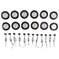 12 Luzes de Freio Traseiras Redondas 5cm - 4 LEDs Potentes e Duráveis para Reboques e Caminhões - imagem 2