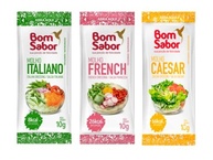 Combo Molhos Sachê Bom Sabor 10g Italian French Caesar 60 Unidades - imagem 1