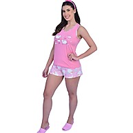 frescas-noites-para-curto-pijama-suede-de-babydoll