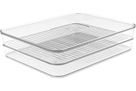 Porta Frios Duplo Clear Fresh Transparente 20x15x7,7cm - Organize com Estilo e Praticidade - imagem 1
