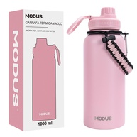 MODUS Garrafa Térmica Rosa 1000ML - Aço Inox 304 com Isolamento a Vácuo para Bebidas Quentes e Frias - imagem 1