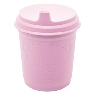 Copo de Bambu com Tampa Baby Bear Rosa 400ml - Eco-friendly e Estiloso - imagem 2