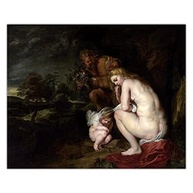 Pôster de Arte Peter Paul Rubens - Venus Frigida | Impressão em Tela 75x60cm para Decoração de Escritório - imagem 2