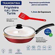 Frigideira Tramontina Turim 20cm: Cozinhe Sem Grudar! - imagem 1