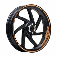 Adesivo Friso Refletivo Laranja/Cromo para Roda Fat Boy - Segurança e Estilo - imagem 2