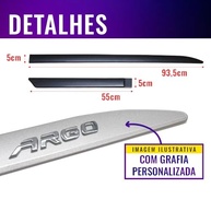 Friso Lateral Cromado Alto Relevo para Nissan March 2012-2020 (Facão/Prata Classic) - imagem 4