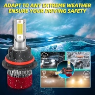Kit 4 Lâmpadas LED 9007/HB5 e H11 para Nissan Frontier 2005-2019 - Farol Alto/Baixo e Neblina - 800% Mais Brilho - imagem 5