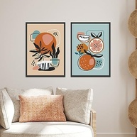 Quadros Decorativos com Moldura para Cozinha - Frutas Abstratas | Conjunto Moderno e Elegante - imagem 3