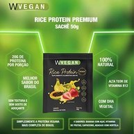 Rice Protein Premium 50g Sache Sabor Vitamina de Frutas WVegan Vegano Proteina de Arroz - imagem 4