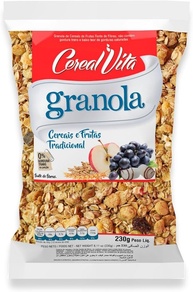 Granola Cereais E Frutas Tradicional Cereal Vita 230G, Cereal Vita, Granola De Cereais E Frutas Tradicional, Vermelho, Fonte De Fibras Com Zero Gordura Trans, Nutrindo Saúde Com Excelência - imagem 1