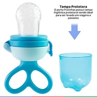 Porta-Frutinha Sugador em Silicone Azul da Buba - Praticidade e Segurança para Bebês - imagem 5