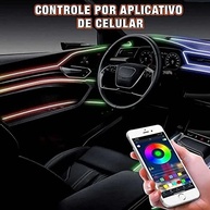 Fita Led Neon RGB Automotiva Shocklight SL-FTRGB4: Iluminação Interna Personalizada com App 6m - imagem 4