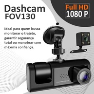 Câmera Veicular 3 Lentes Full HD 1080P: Segurança 360° com Visão Noturna e G-Sensor - imagem 3