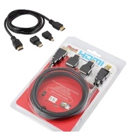 Cabo HDMI 3 em 1: Conecte Notebooks e Dispositivos com Mini/Micro HDMI em Full HD 1080p (1,5m) - imagem 1