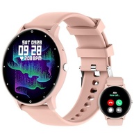 Smartwatch Rosa: Relógio Inteligente Full Touch, Ligações, IP67 e 2 Tiras - imagem 2