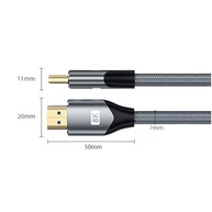 Cabo HDMI 2.1 8K 2m Ultra Rápido Full HD - 144Hz 48Gbps | HDR10 eARC VRR | Compatível com TV 4K PS5 Xbox Monitor Gamer Projetor PC | Conector Banhado a Ouro e Cabo Reforçado - Premium® - imagem 4