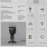 Smoke Buddy – Purificador de Fumaça Portátil com Filtro Lavável | Ventilador Recarregável para Ambientes Fechados - imagem 3