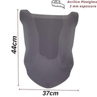 Bolha Acrílica Fumê Sem Ferragem para Moto Lander 250 e Crosser 150 - Estilo e Proteção - imagem 4