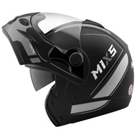 Capacete Mixs Captiva Route Articulado Robocop Fosco com Viseira Fumê Interna - imagem 2