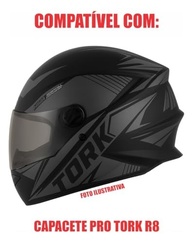 Viseira Fume + Reparo Botão Pro Tork New Liberty 4/5 R8 - imagem 5