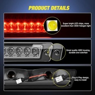 Terceira Luz de Freio LED Nilight Fumê para Ford Mustang LX Hatchback 87-93 com Spoiler - Segurança e Estilo - imagem 3