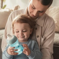 Copo MAM Fun to Drink 270ml Azul - Transição Perfeita para Bebês Aprenderem a Beber - imagem 5