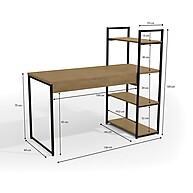 Mesa Escritório Industrial Freijó 136cm: Estilo e Função - imagem 2
