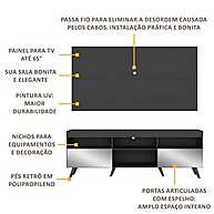 Rack Retrô com Espelho e Painel TV 65” – Estilo e Função - imagem 2