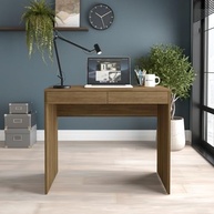 Escrivaninha Tijuca com 2 Gavetas Castanho Politorno - Design Elegante e Funcional para Home Office - imagem 3