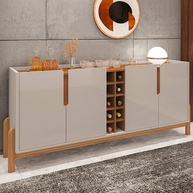 Aparador Buffet 190 com Cristaleira Lizz: Design Elegante e Funcional - imagem 2