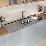 Pia de Inox Cozinha: 2m Lisa e Funcional - imagem 2