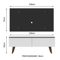Rack e Painel TV 55” Le Mans Madesa: Moderno e Funcional - imagem 2