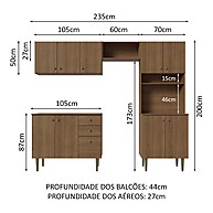 Cozinha Compacta 235cm Madesa: Rustic e Funcional - imagem 2