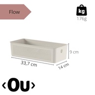 Cesto Organizador Multiuso 4,5L Bege - Linha Flow | Armazenamento Elegante e Funcional - imagem 4