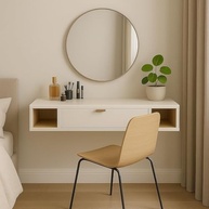 Penteadeira Moderna com Porta e Nichos – Tampo Amplo para Quarto e Closet | Design Versátil e Funcional - imagem 2
