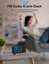 Relógio de Alarme com Projetor Rotativo 180° e Rádio FM | Seu Quarto Mais Moderno e Funcional - imagem 5