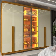 Guarda-roupa Casal 6 Portas com Led Imperatriz Reflecta - Design Moderno e Funcionalidade Premium - imagem 1
