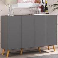 Aparador Buffet 4 Portas com Pés Retrô Veneza - Estilo e Funcionalidade para seu Ambiente - imagem 2