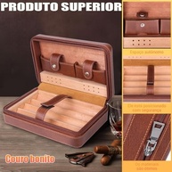 Umidificador de Couro Premium 22x13x8cm com Madeira de Cedro - Estilo e Funcionalidade - imagem 5